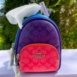 Coach Purple and Pink Mini Bag